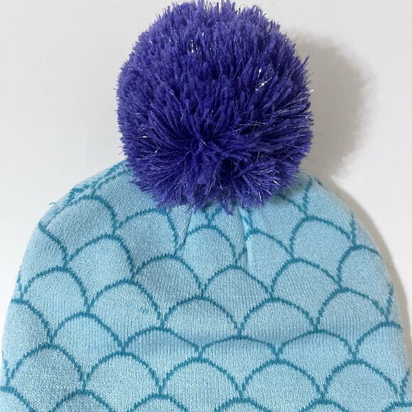 Disney Parks The Little Mermaid Ariel Dinglehopper Pom Adult Beanie Knit Cap Hat - Picture 7 of 10